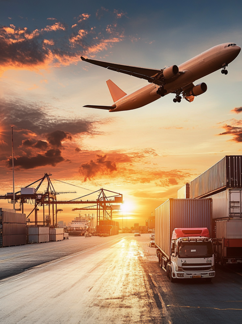 Le transport de marchandises et sa logistique avec camion, bateau et avion